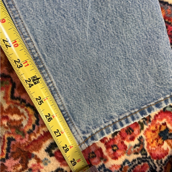 Re/Done CROPPED 90'S LOW SLUNG JEANS IN MEDIUM RAF Size 25 - Picture 12 of 16